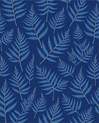 Blue Leafy Branch Pattern Rug