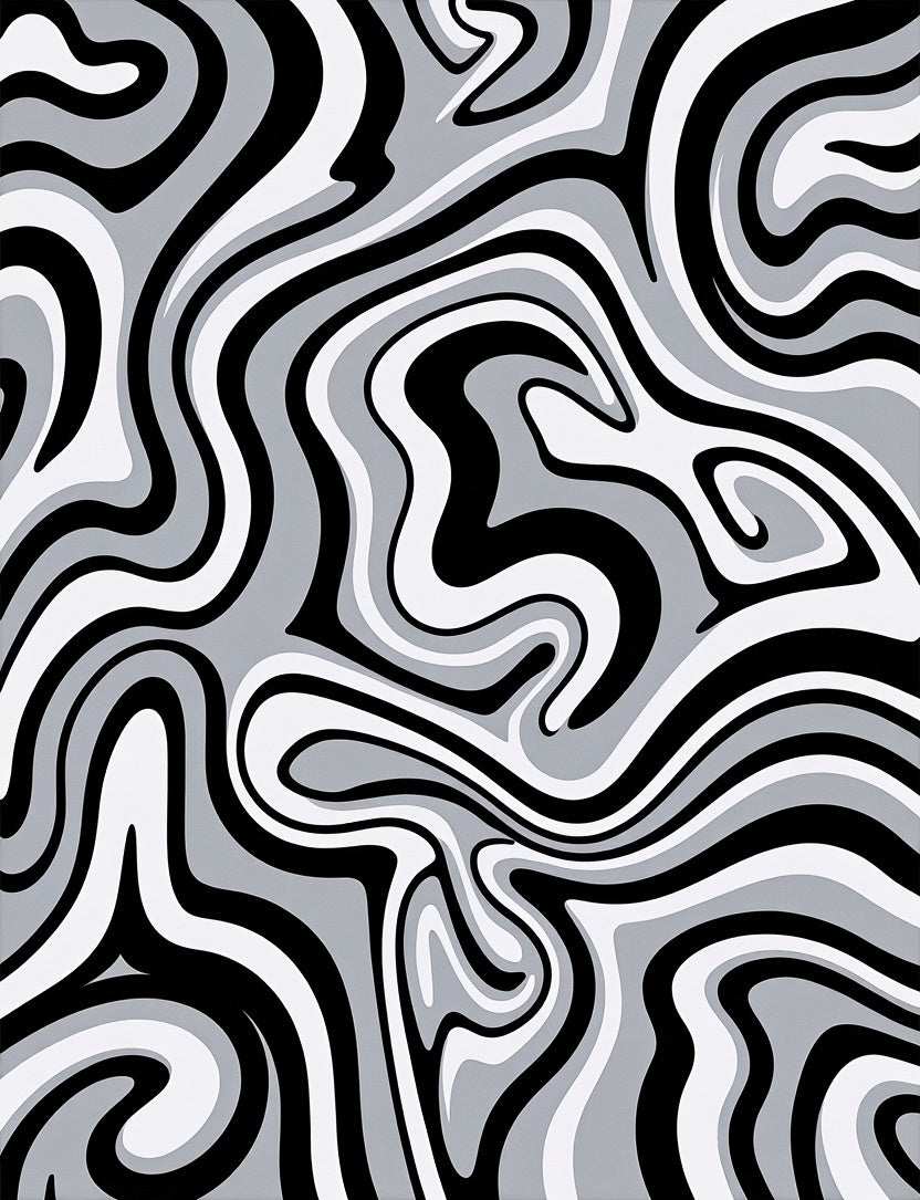 Monochromatic Swirl Pattern Rug