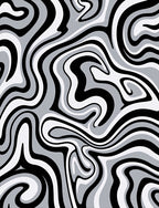 Monochromatic Swirl Pattern Rug
