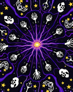 Cosmic Floral Sunburst Pattern Rug