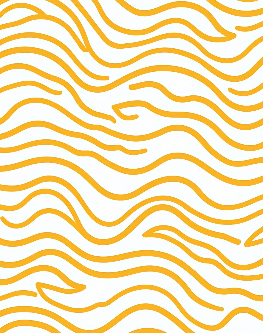 Abstract Wavy Orange Lines Rug