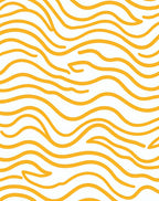 Abstract Wavy Orange Lines Rug