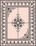 Delicate Floral Heart Pattern Rug