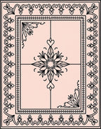 Delicate Floral Heart Pattern Rug