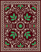 Regal Holly Vine Motif Rug