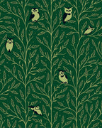 Forest Owl Branch Pattern Design Rug