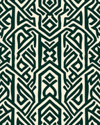 Tribal Linear Geometric Pattern Rug
