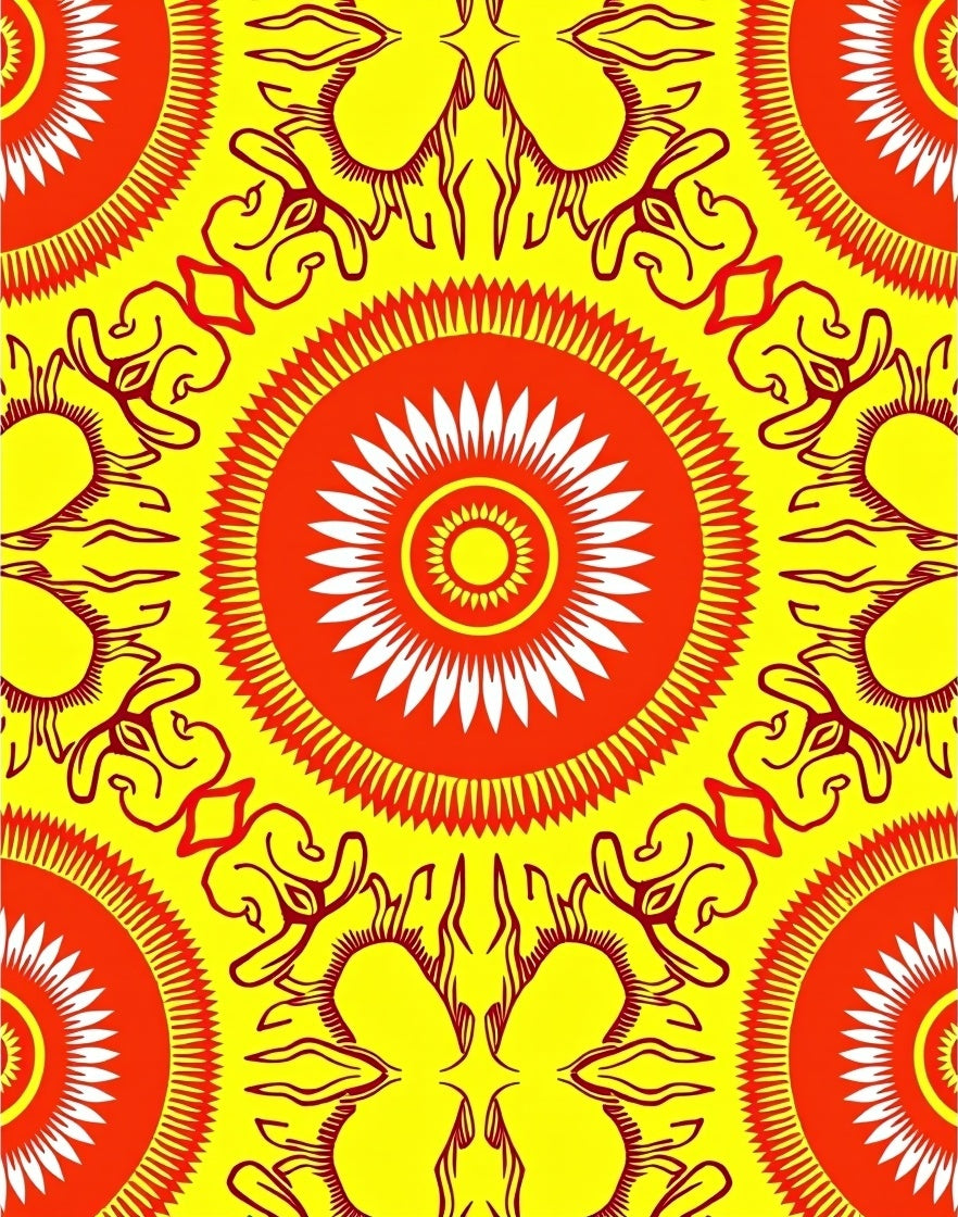 Radiant Sunburst Mandala Pattern Design Rug