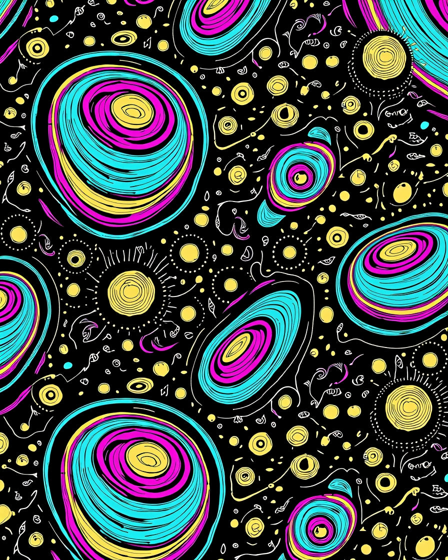 Groovy Swirls Abstract Pattern Rug