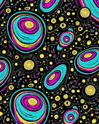 Groovy Swirls Abstract Pattern Rug