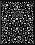 Elegant White Floral Branch Pattern Rug