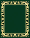 Ornate Floral Scrollwork Border Design Rug