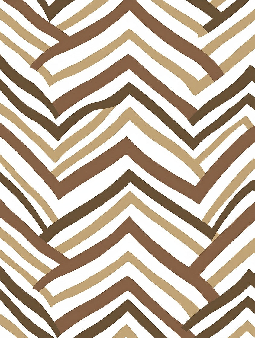 Chevron Inspired Patterned Earth Tones Rug