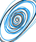 Abstract Swirl Blue Black Gray Design Rug