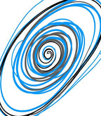 Abstract Swirl Blue Black Gray Design Rug