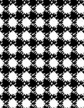 Bold Black White Houndstooth Pattern Rug
