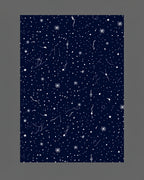 Deep Blue Starry Night Celestial Rug