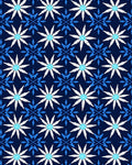 Navy Blue White Starburst Snowflake Rug