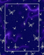 Night Sky Butterfly Whimsical Pattern Rug