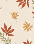 Autumn Leaves Patterned Warm Tones Rug