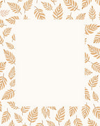 Golden Leaf Patterned Organic Design Rug