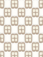 Geometric Square Link Pattern Rug