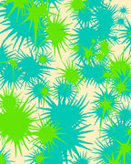 Bright Teal Green Splatter Design Rug