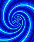 Deep Blue Swirling Spiral Pattern Rug