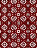 Crimson Snowflake Patterned Art Rug