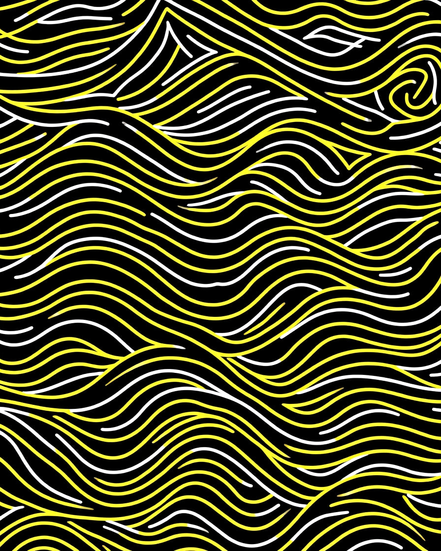 Bold Yellow 2 Tone Abstract Lines Rug
