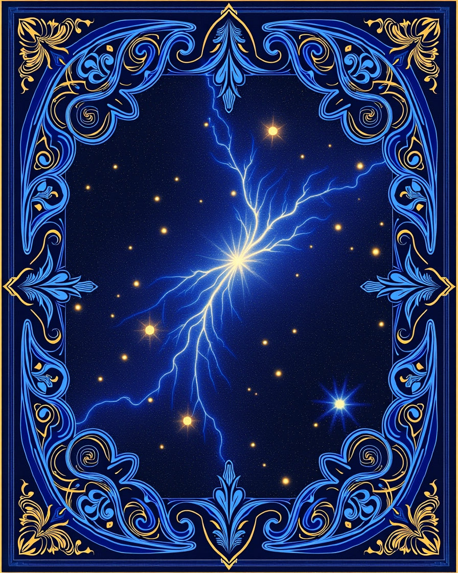 Electric Starburst Ornate Medallion Rug