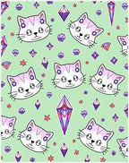 Cute Cat Gemstone Pattern Rug