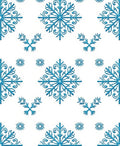 Icy Blue Snowflake Symmetry Rag Rug