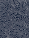 Winding Lines Star-Studded Navy Rug