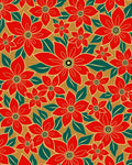 Bold Red Floral Pattern Design Rug