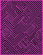 Graphic Maze Stripe Pattern Rug