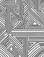 Abstract Black White Geometric Stripe Rug