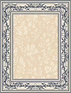 Art Nouveau Floral Border Rug