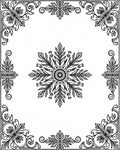 Ornate Floral Mandala Design Rug