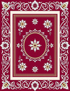 Ornate Floral Medallion Design Rug