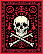 Edgy Skull Bones Pattern Rug
