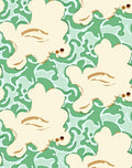 Creamy White And Green Cloud Pattern Rug