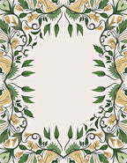 Vine Patterned Floral Botanical Rug
