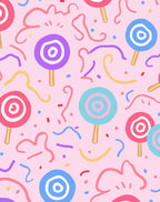 Abstract Swirl Lollipop Pattern Rug