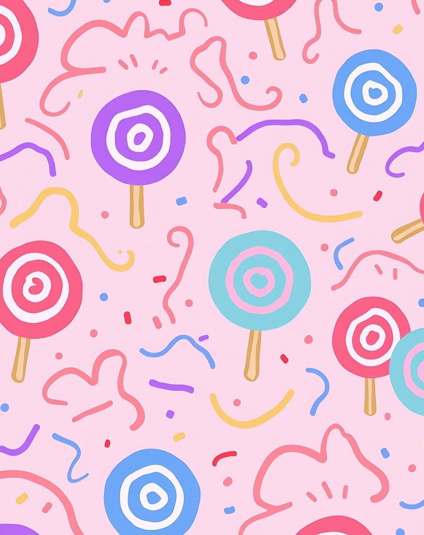 Abstract Swirl Lollipop Pattern Rug