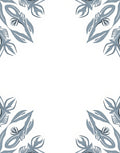 Gray Floral Corner Motif Rug