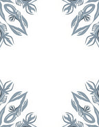 Gray Floral Corner Motif Rug