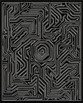 Circuit Board Pattern Geometric Rug