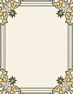 Art Nouveau Golden Flourish Star Border Rug