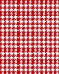 Classic Houndstooth Pattern Red White Rug